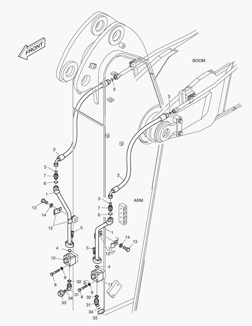 ГИДРОСИСТЕМА РУКОЯТИ - РУКОЯТЬ 2.0 м(ВРАЩАЮЩИЙСЯ)