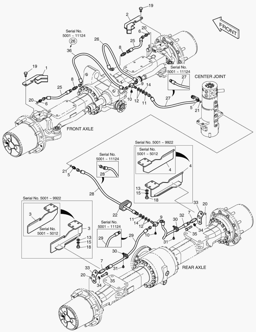 Схема 2170 BRAKE PIPING [5001~11226]