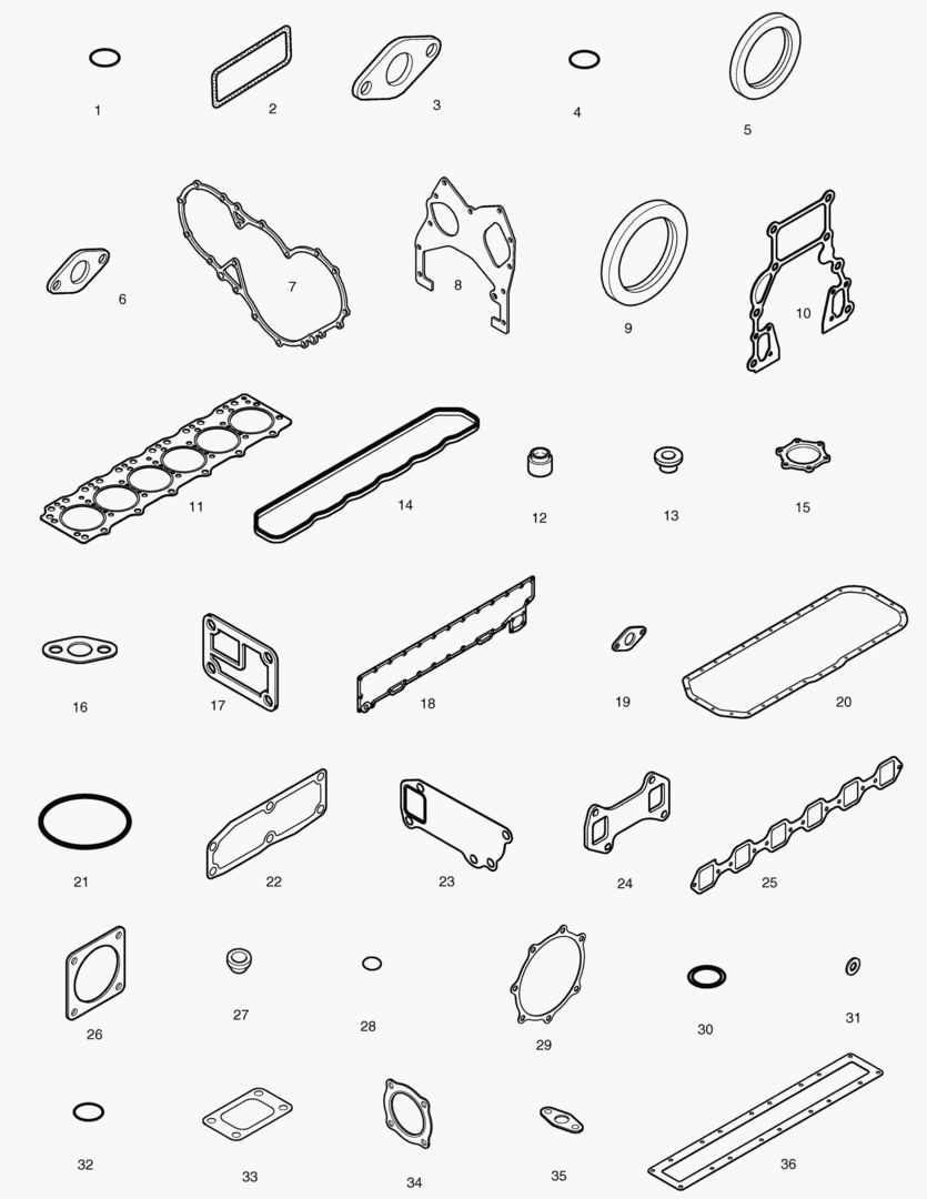 КОМПЛЕКТ ПРОКЛАДОК ДЛЯ КАПИТАЛЬНОГО РЕМОНТА-ВСЕ