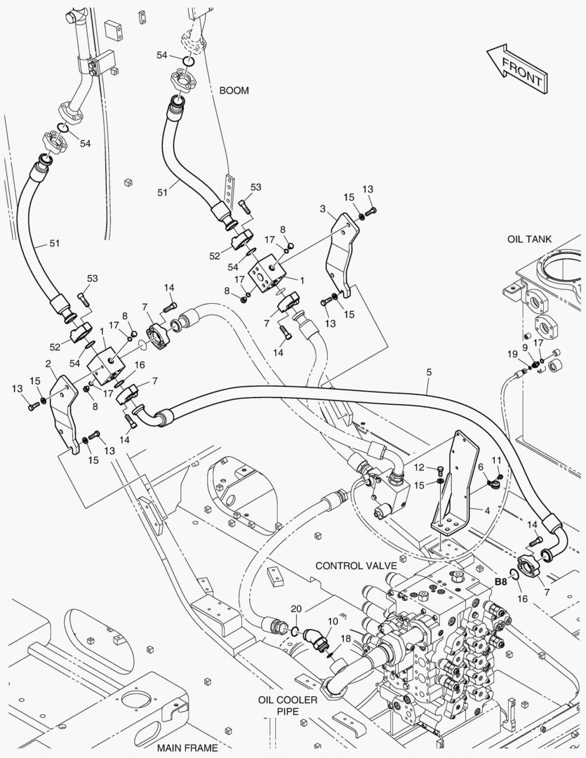 1360 MAIN PIPING(7) - ONE & TWO WAY