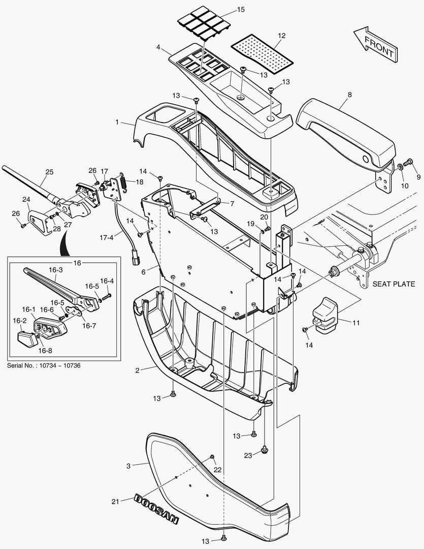 ПУЛЬТ УПРАВЛЕНИЯ - ЛЕВОСТОРОННИЙ(СИСТЕМА ЗАЩИТЫ ПРИ ОПРОКИДЫВАНИИ)