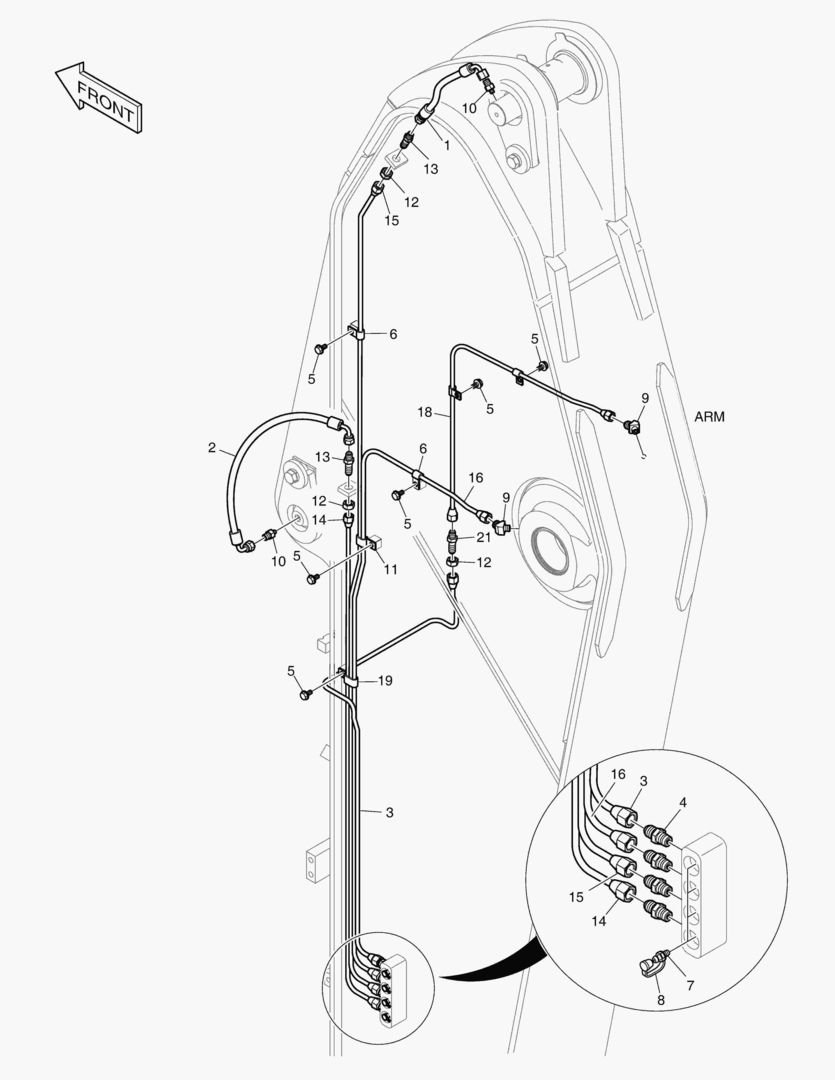 ТРУБОПРОВОД СМАЗОЧНОЙ СИСТЕМЫ - РУКОЯТЬ 3.0 м
