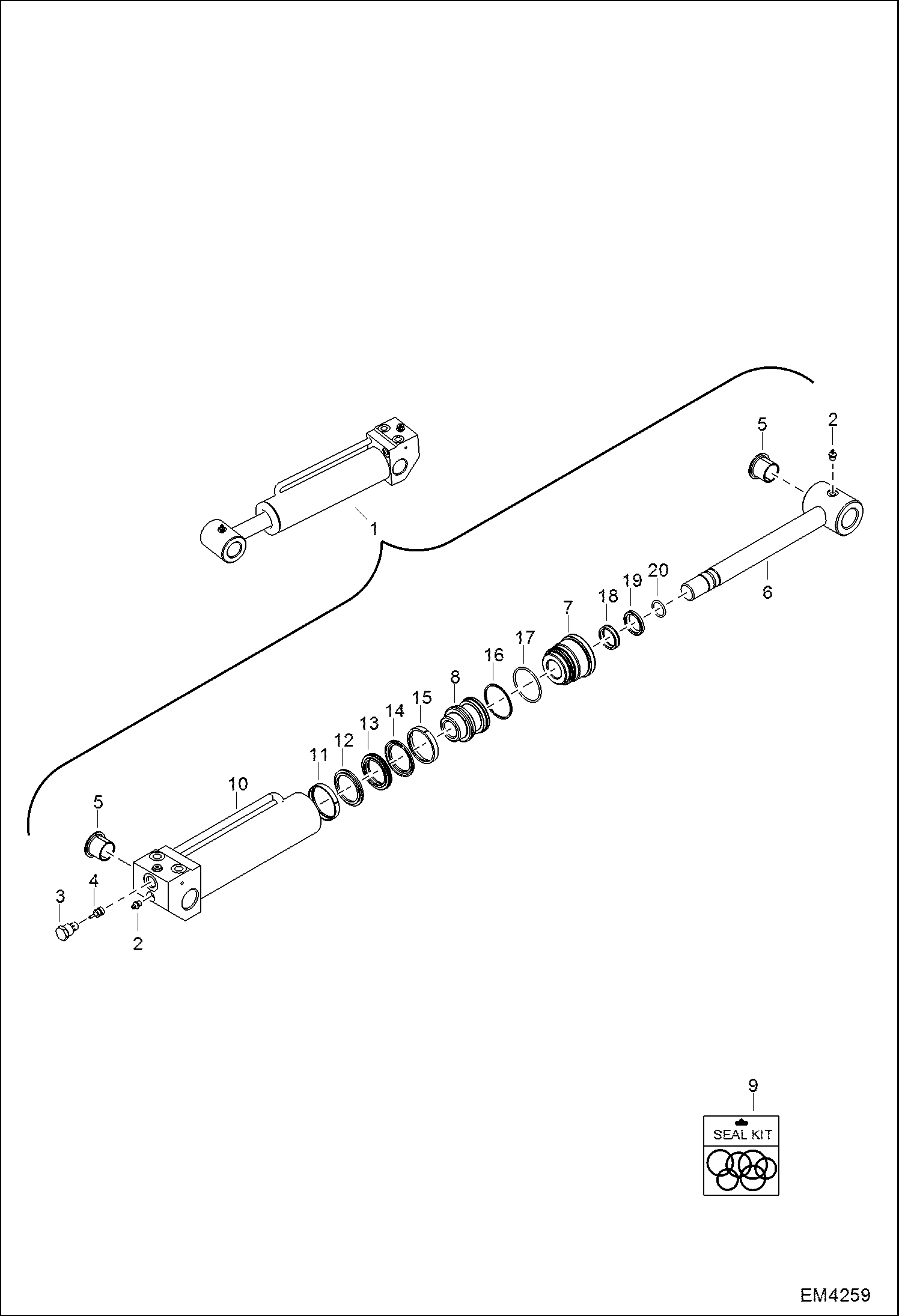 КРЕПЛЕНИЯ ПОВОРОТНО-НАКЛОННОГО МЕХАНИЗМА (ЗАХВАТНЫЕ КРЮКИ) (ЦИЛИНДР ЗАХВАТА) (СЕРИЙНЫЙ НОМЕР AFF000101 И ВЫШЕ)