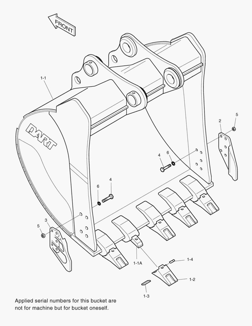 Спецтехника 6260 BUCKET-0.80гЋҐ(42`)-VERTICAL PIN