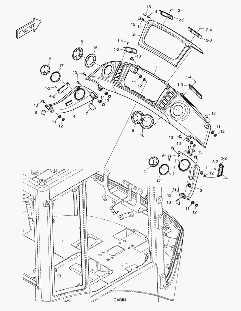 КРЫШКА В СБОРЕ - ПЕРЕДНЯЯ
