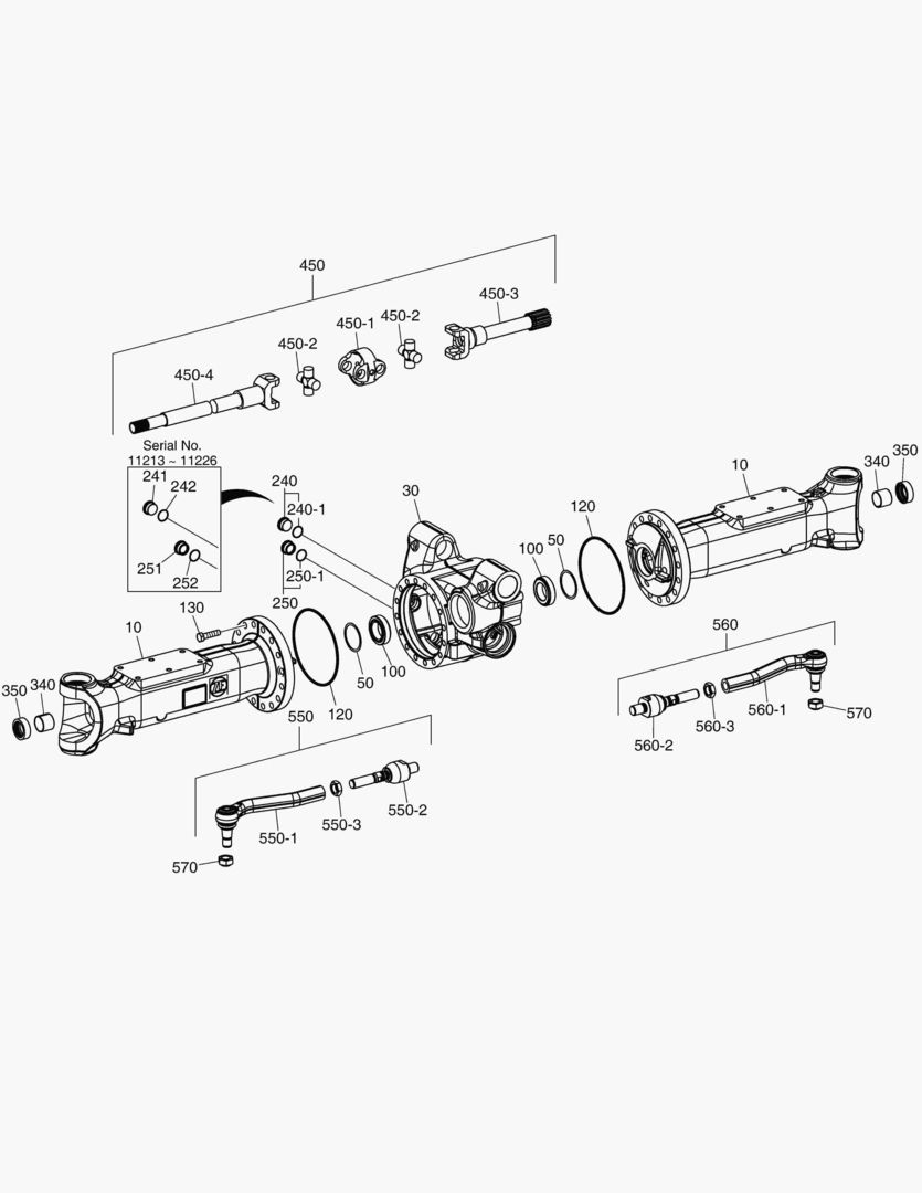 Спецтехника 4621 AXLE CASING - FRONT AXLE [11213~] - главное фото