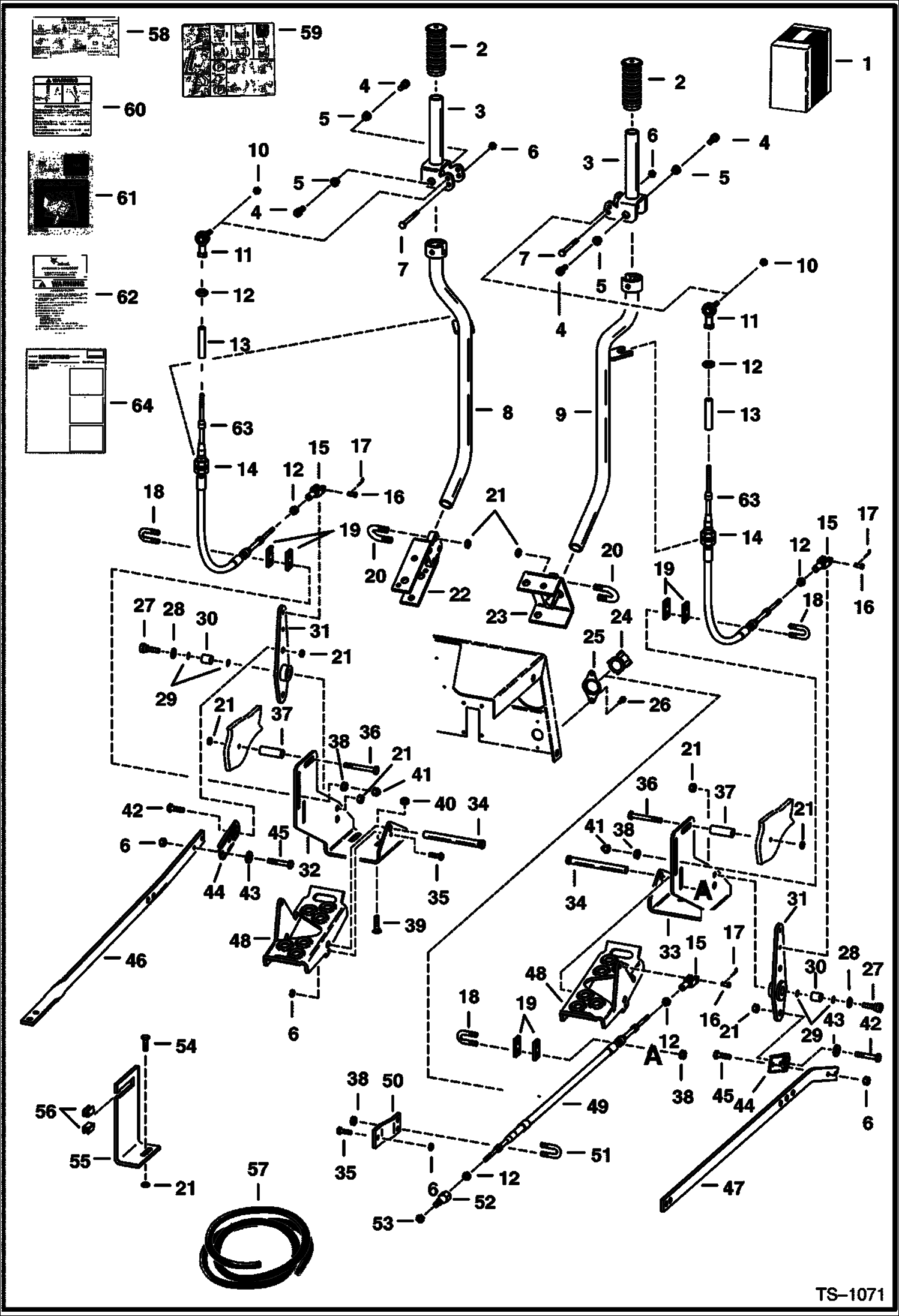 Спецтехника КОМПЛЕКТ УСТРОЙСТВА РУЧНОГО УПРАВЛЕНИЯ