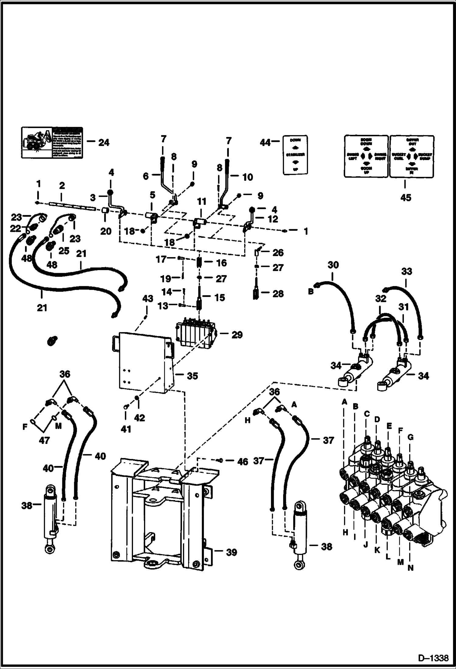 ЭКСКАВАТОР-ПОГРУЗЧИК (ГИДРАВЛИКА ОСНОВНОЙ РАМЫ) (910) (825 ТОЛЬКО)