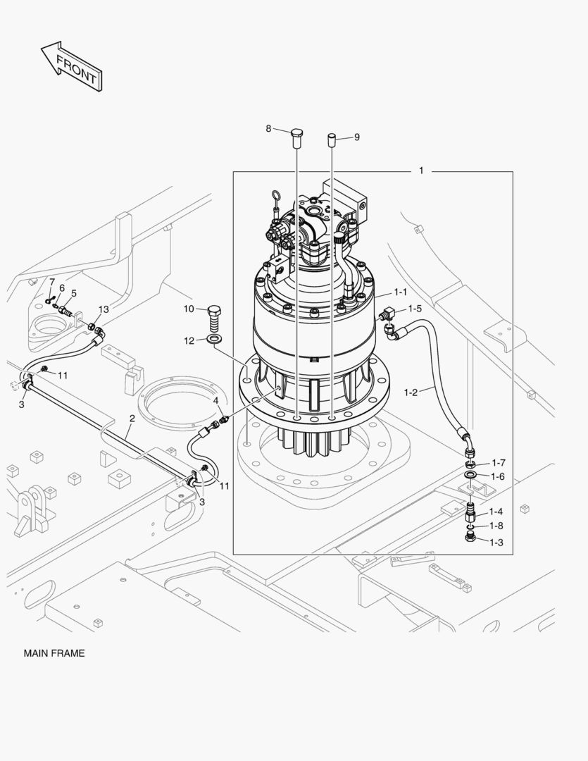 ГИДРОМОТОР ПОВОРОТА ПЛАТФОРМЫ