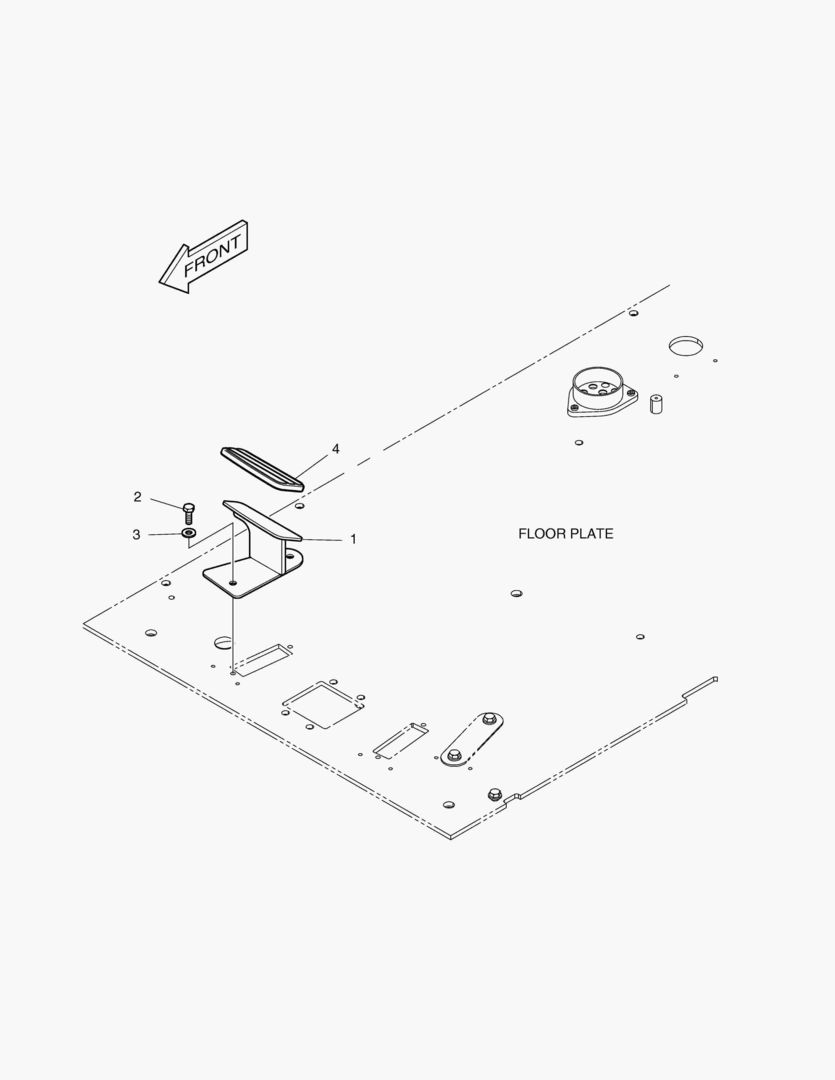 ПОДСТАВКА ДЛЯ НОГ - ПРАВОСТОРОННИЙ