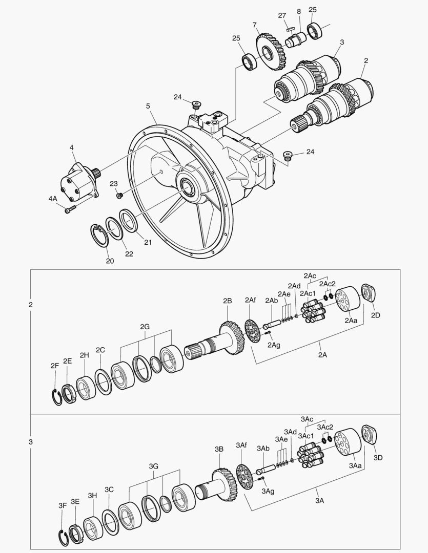 ОСНОВНОЙ НАСОС - РОТОР В СБОРЕ