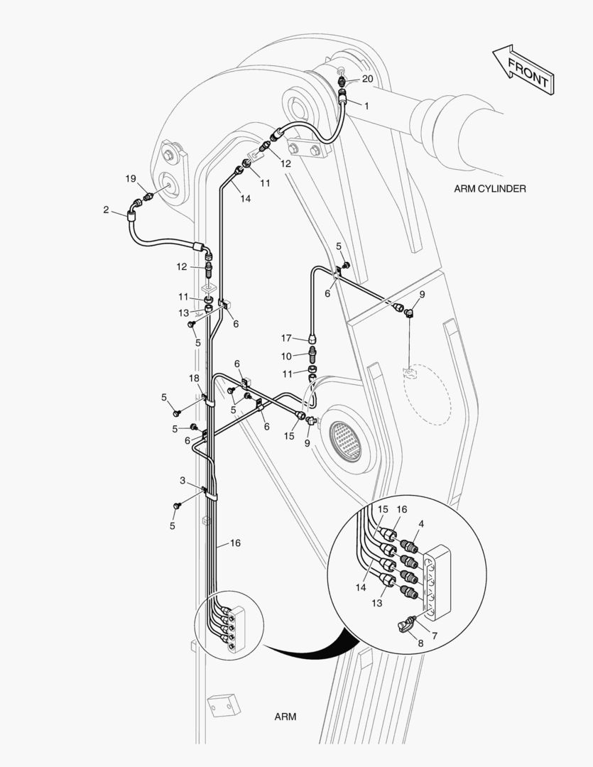 ТРУБОПРОВОД СМАЗОЧНОЙ СИСТЕМЫ - РУКОЯТЬ 2.6 м
