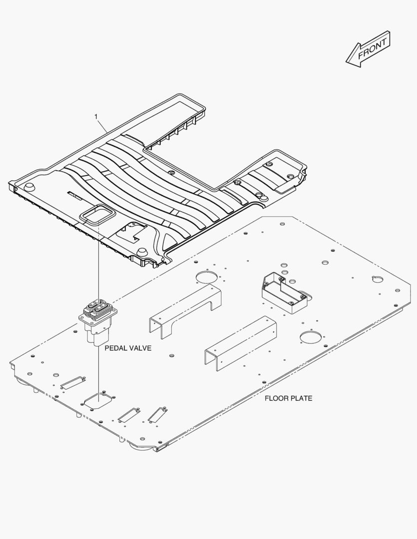 6281 FLOOR MAT - TWO PEDAL [5094~]