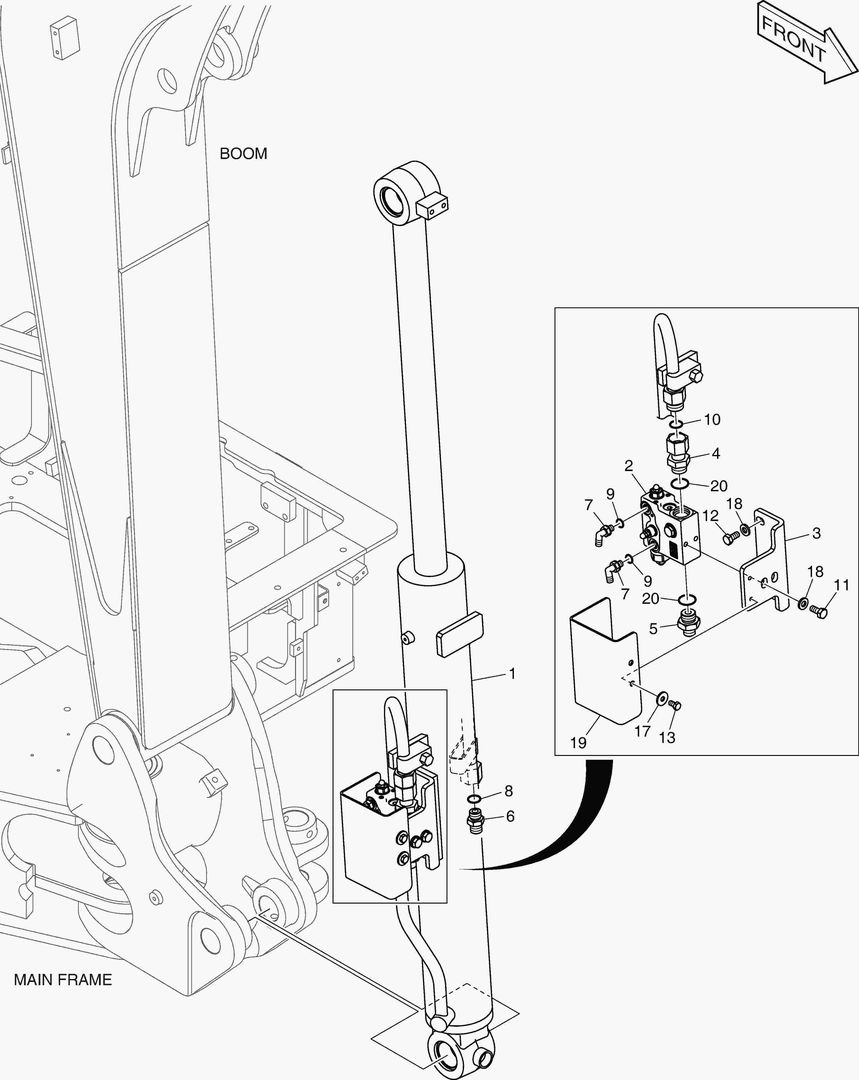 Спецтехника 6261 BOOM PIPING - LOCK VALVE [1396~]