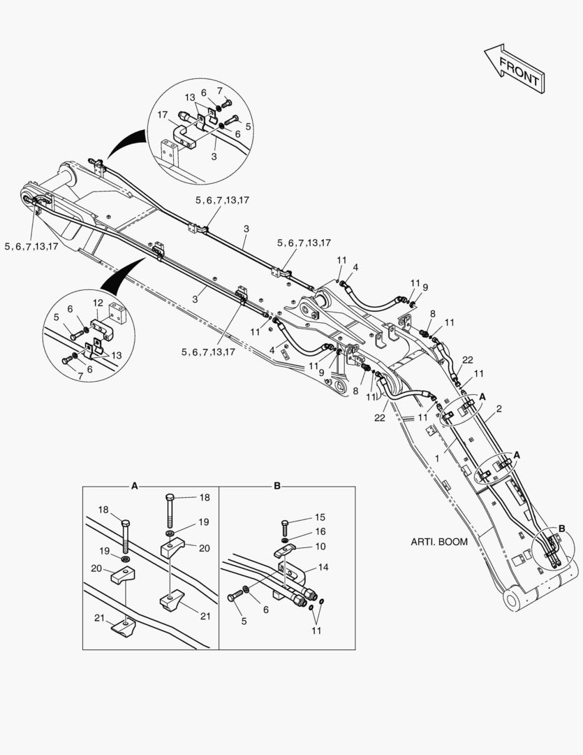 ТРУБОПРОВОД ШАРНИРНОЙ СТРЕЛЫ - ВРАЩАЮЩИЙСЯ