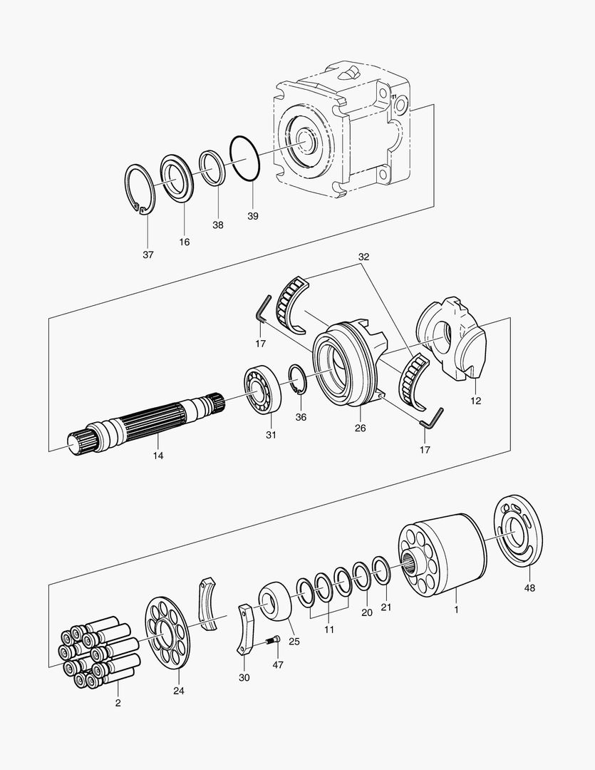 ОСНОВНОЙ НАСОС - РОТОР В СБОРЕ