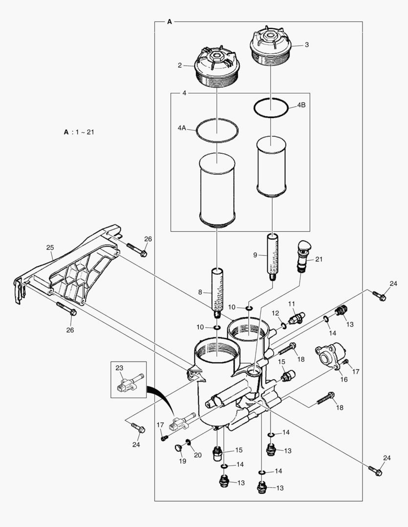 Схема ТОПЛИВНЫЙ ФИЛЬТР