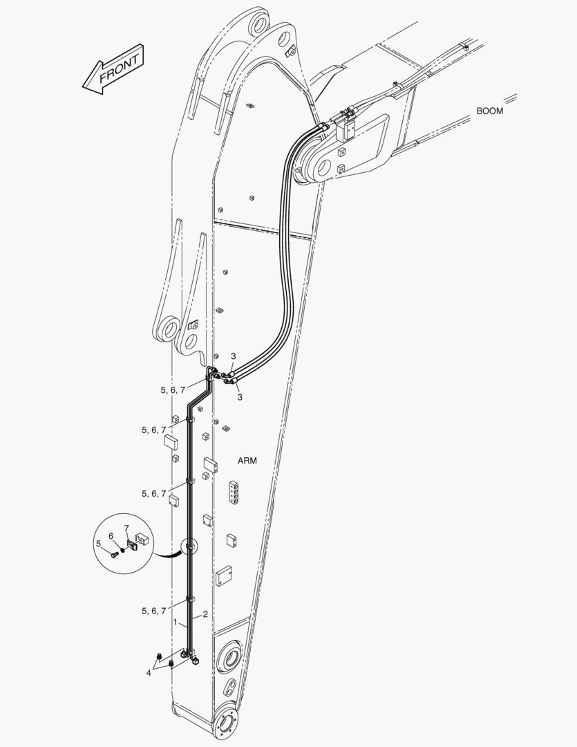 ГИДРОСИСТЕМА РУКОЯТИ - БЫСТРАЯ ПОСАДКА(РУКОЯТЬ 3.95 м)