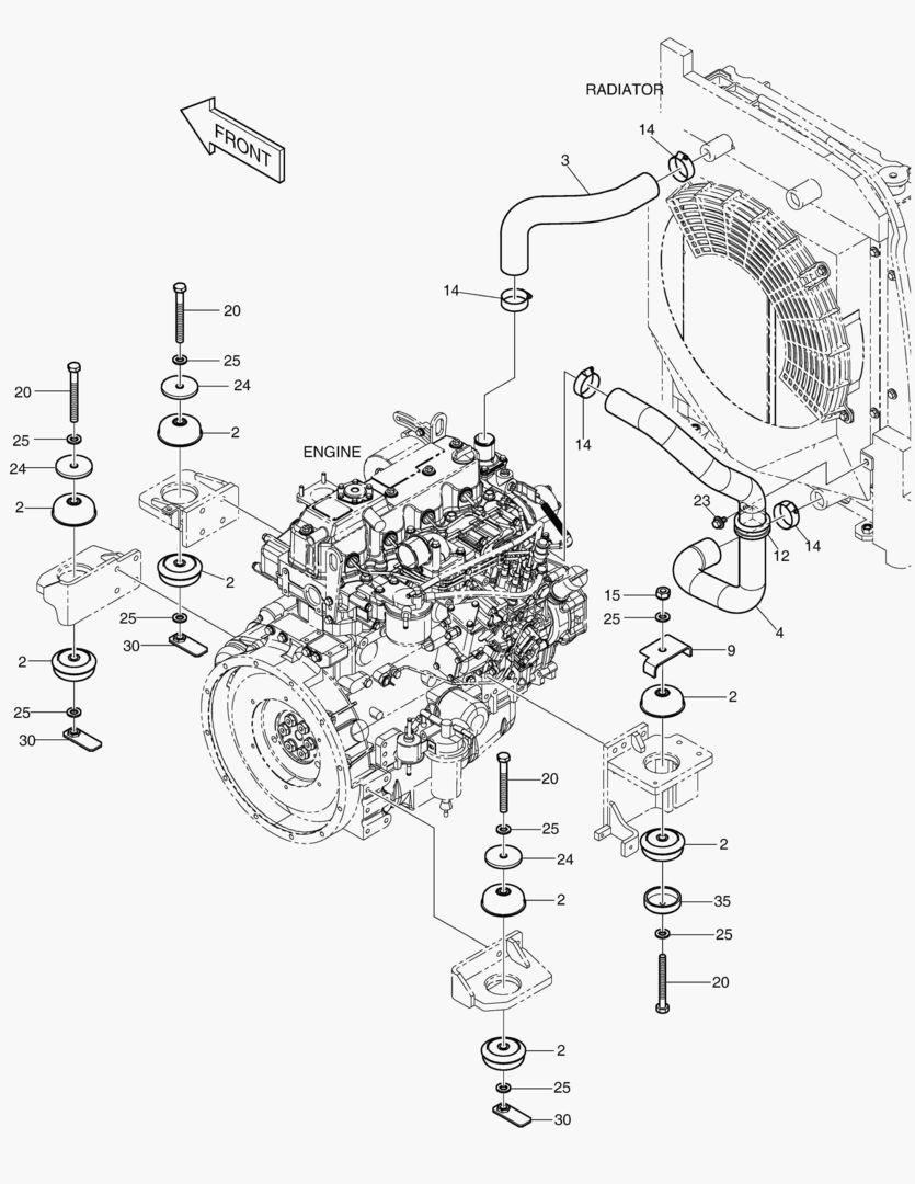 1130 ENGINE MOUNTING(2) - ECU