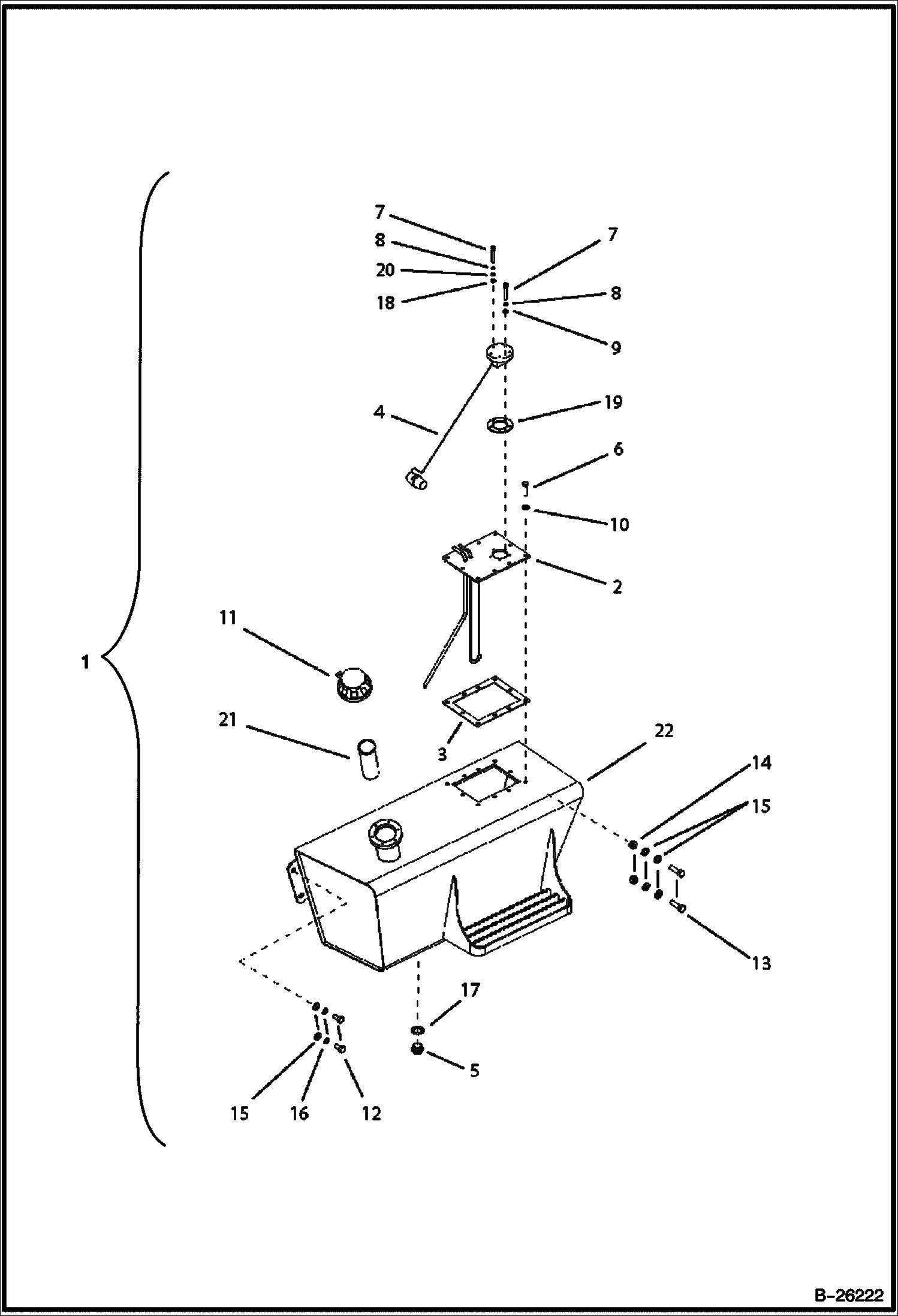 Схема ТОПЛИВНЫЙ БАК В СБОРЕ