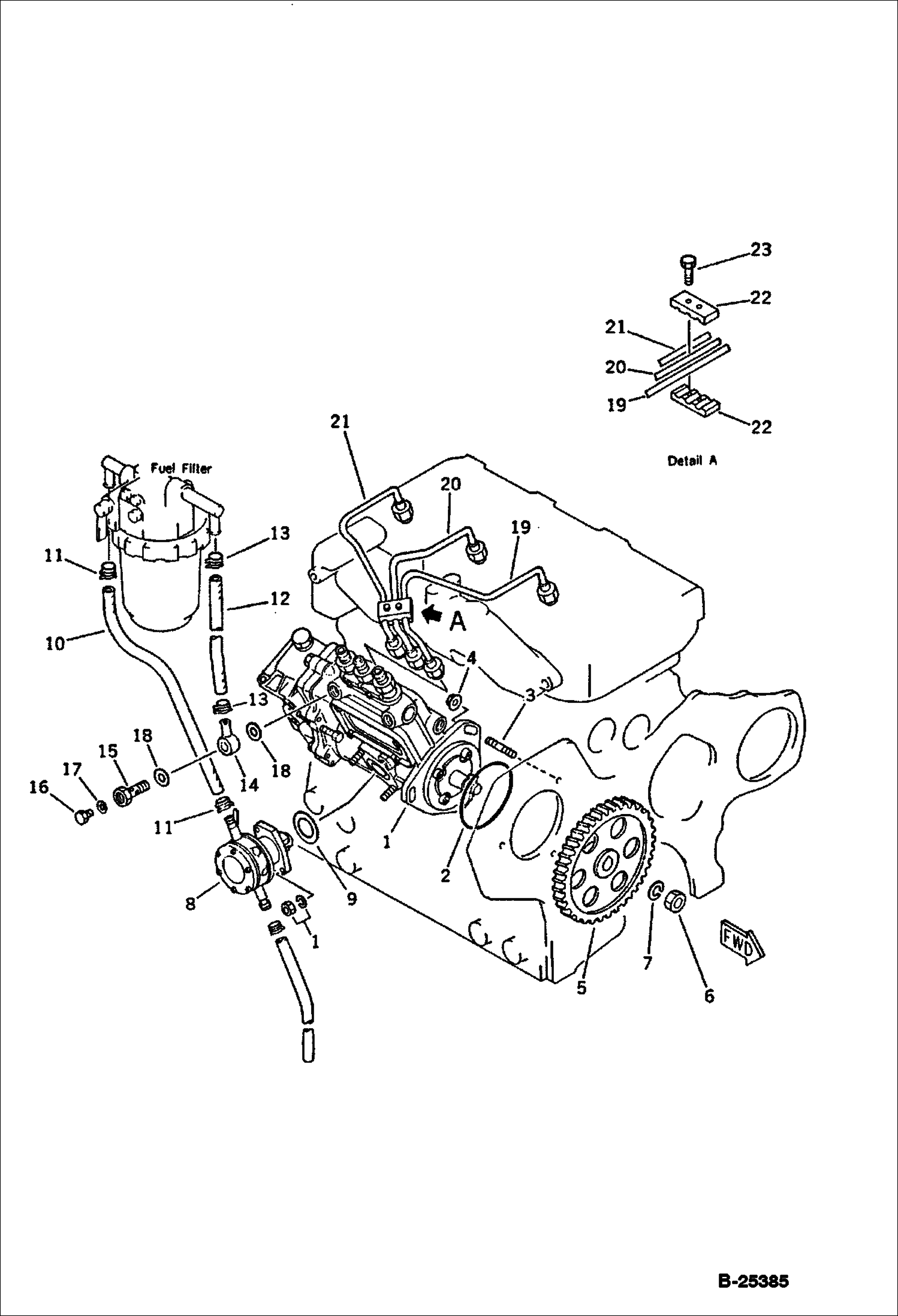 НАСОС ДЛЯ ВПРЫСКА ТОПЛИВА И ТРУБОПРОВОД