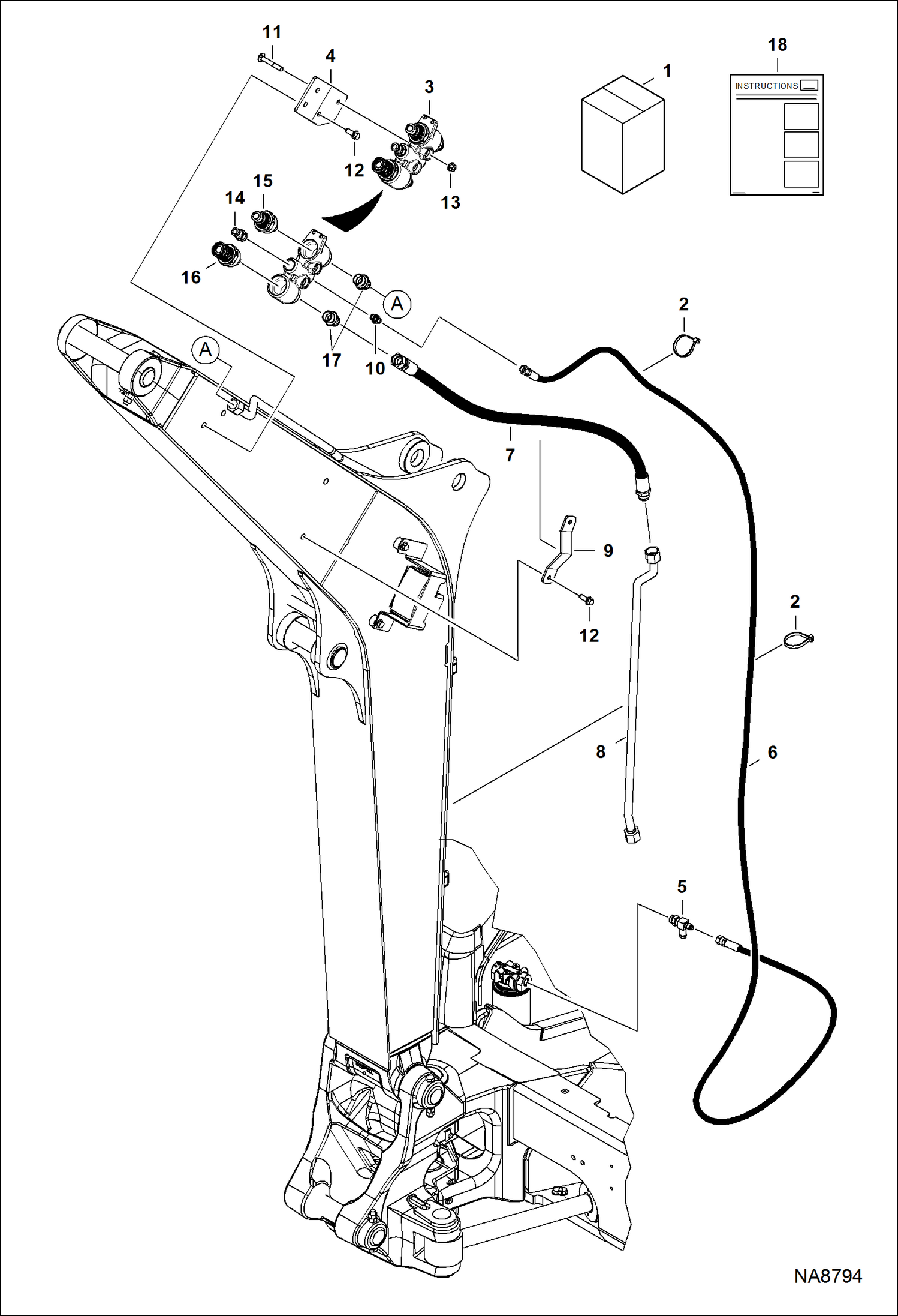 КОПЛЕКТ КОРПУСА АВТОСЦЕПКИ (НЕПОДВИЖНАЯ РУКОЯТЬ)