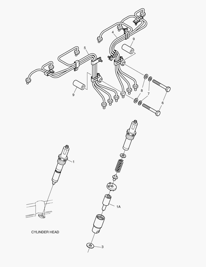 025 NOZZLE & FUEL INJECTION PIPE