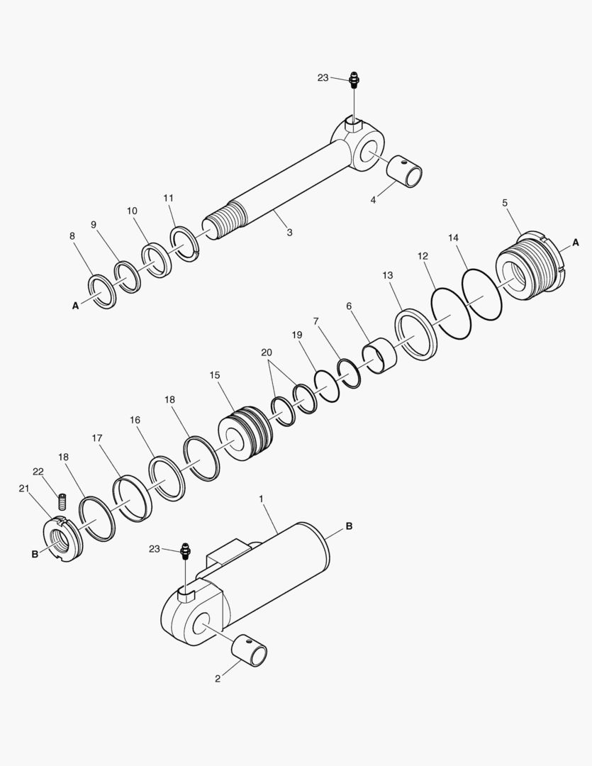 ЦИЛИНДР БУЛЬДОЗЕРА - ЛЕВОСТОРОННИЙ(ПРЕДОХРАНИТЕЛЬНЫЙ)