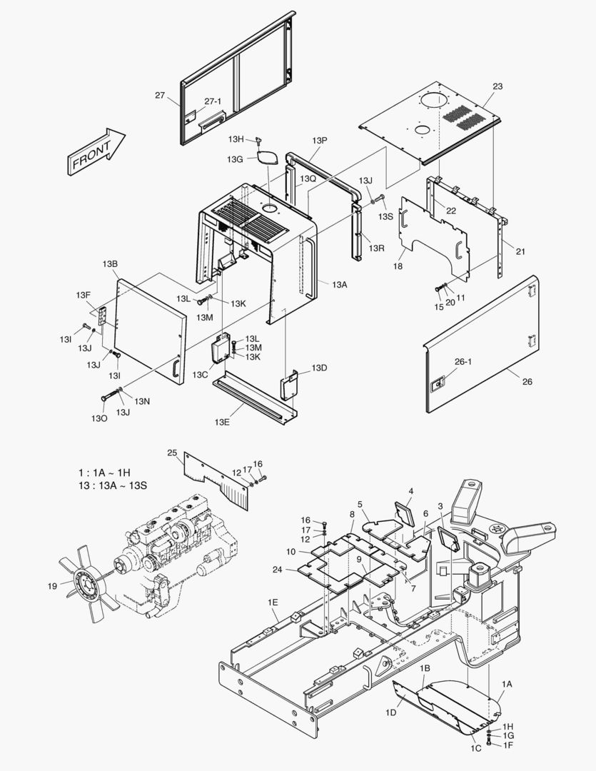 ЗАДНЯЯ КРЫШКА ШУМОПОДАВЛЕНИЯ