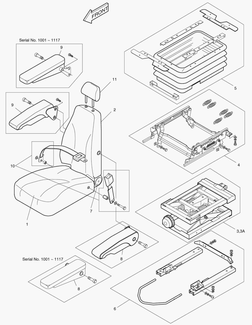 1400 SEAT-EXCEPT EUROPE & U.S.A