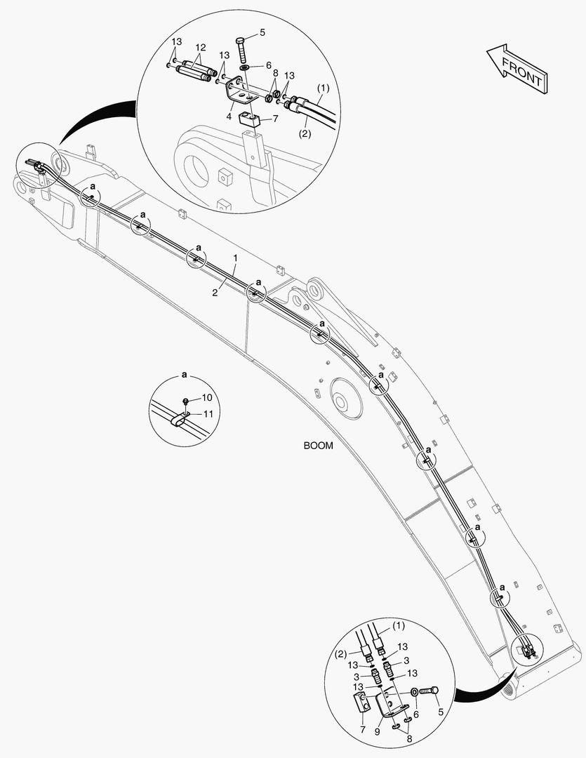 6290 BOOM PIPING - QUICK CLAMP