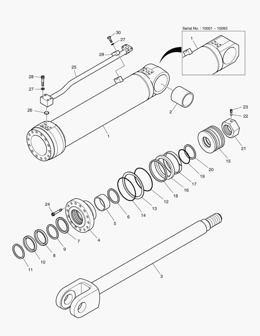 ГИДРОЦИЛИНДР ПОДЪЕМА-ЛЕВОСТОРОННИЙ