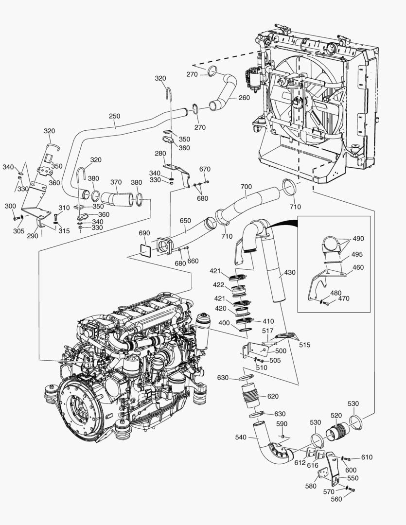 G010-22 PIPES FOR CHARGE AIR COOLER [8X1114 ~8X1138]