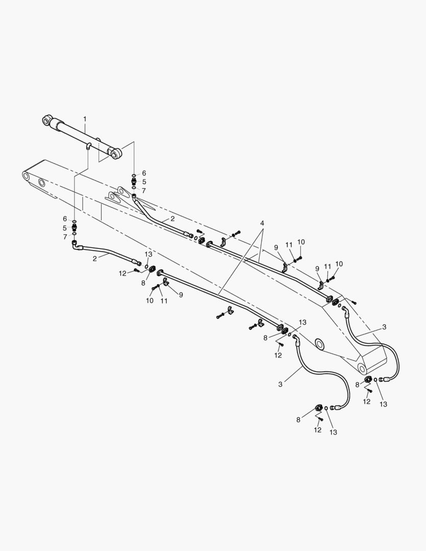 ПЕРЕДНИЙ ТРУБОПРОВОД(2)-РУКОЯТЬ
