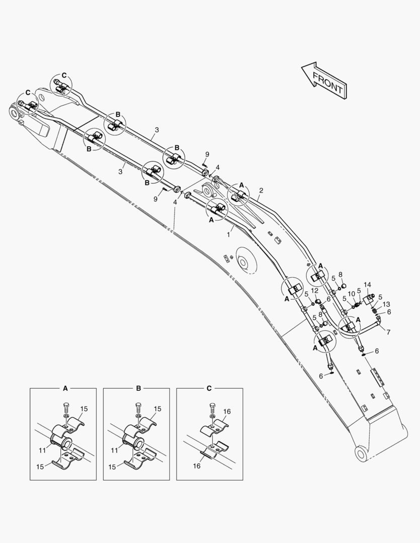 6470 BOOM PIPING-ONE & TWO WAY