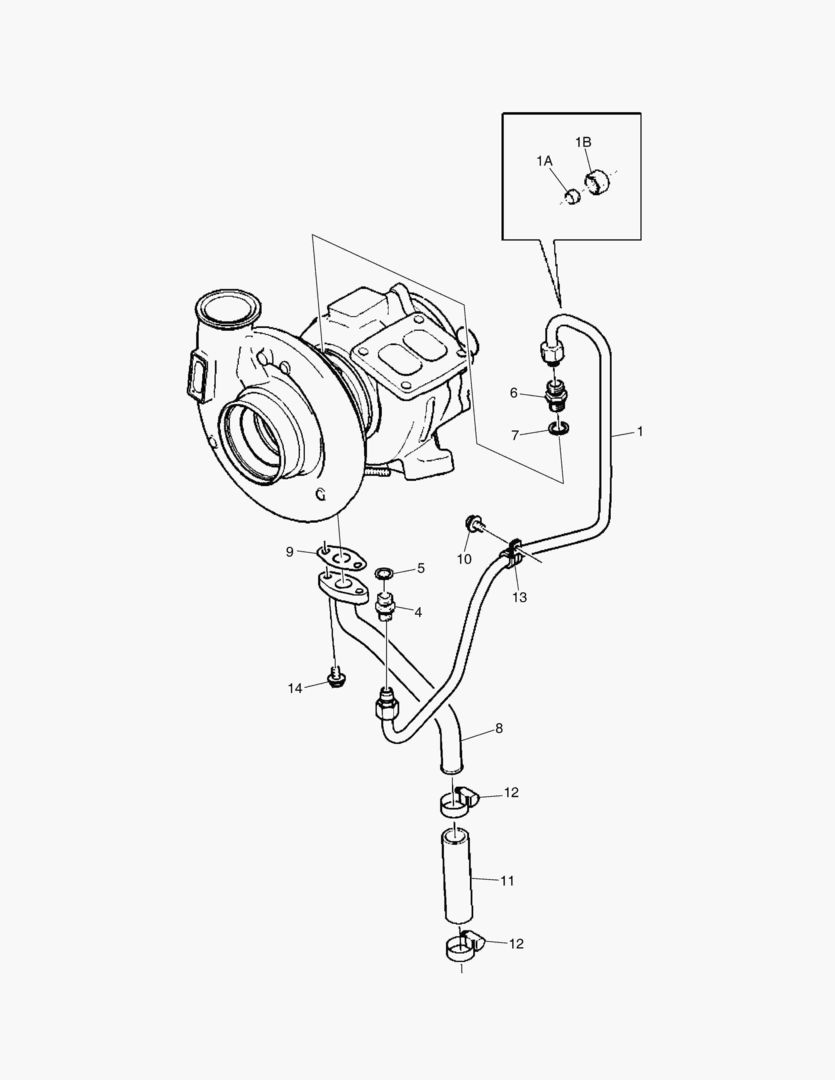 G010-36 LUBRICATION TURBOCHARGER