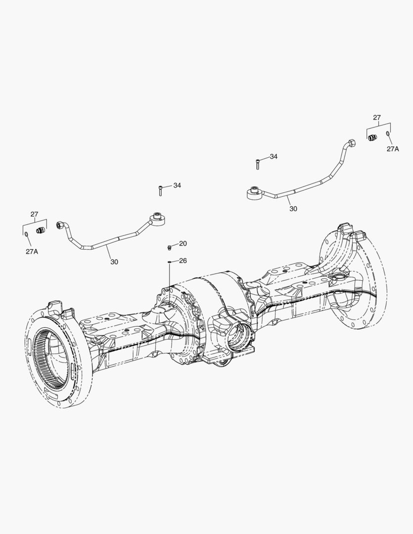 ТРУБОПРОВОДНАЯ ОСЬ - ЗАДНЯЯ ОСЬ