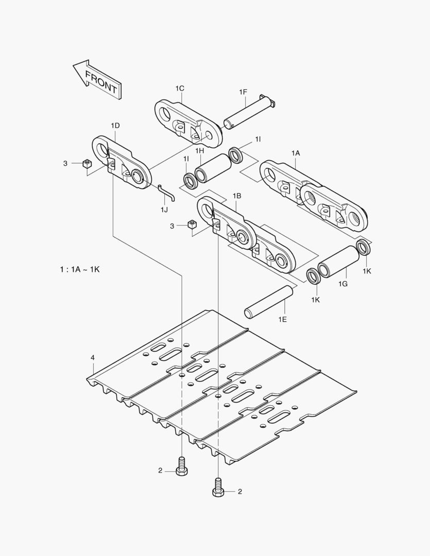 БАШМАК ГУСЕНИЦЫ В СБОРЕ-600G