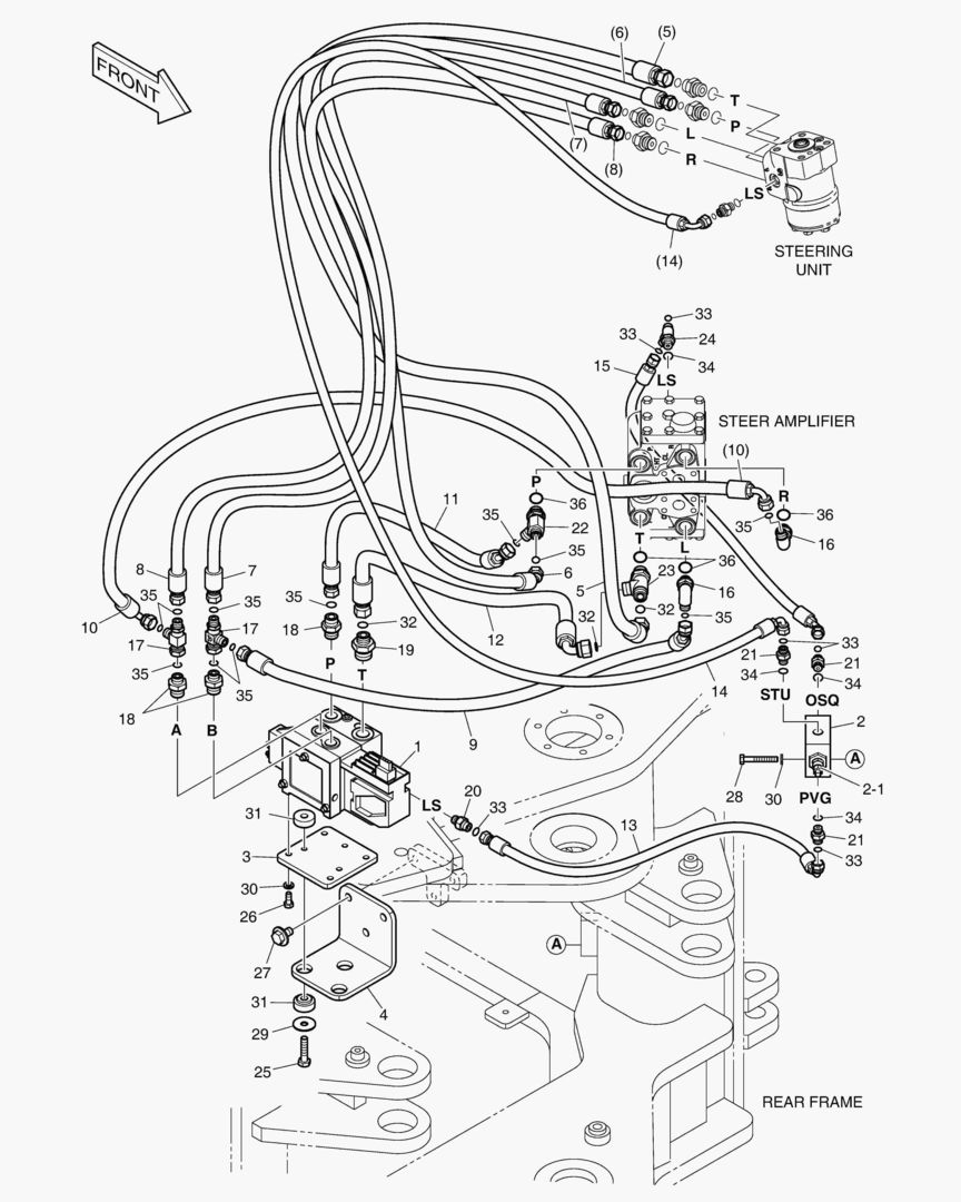 5620 STEERING PIPING - ELECTRIC [10001~10103]