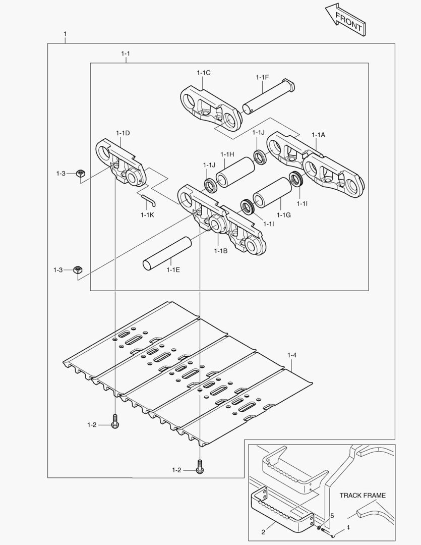 6351 TRACK SHOE ASS`Y - 700G [5450~]