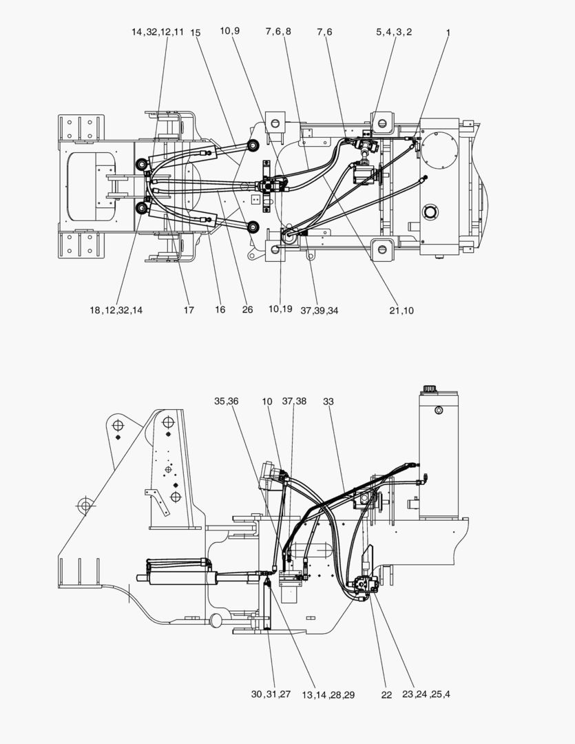 Спецтехника 5980 STEERING PIPING-RU & MECHANICAL LEVER - главное фото