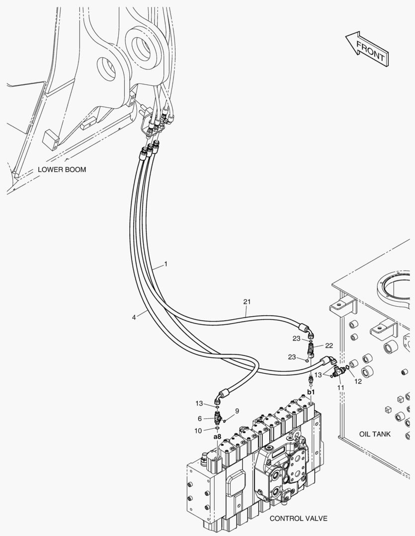 ТРУБОПРОВОД СЕРВОУПРАВЛЕНИЯ - ГИДРОЗАМОК (ШАРНИРНЫЙ)