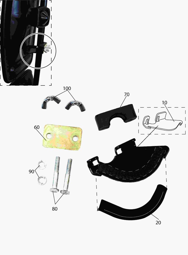 Спецтехника G500-74 DAMPER SET FOR MIRRORS