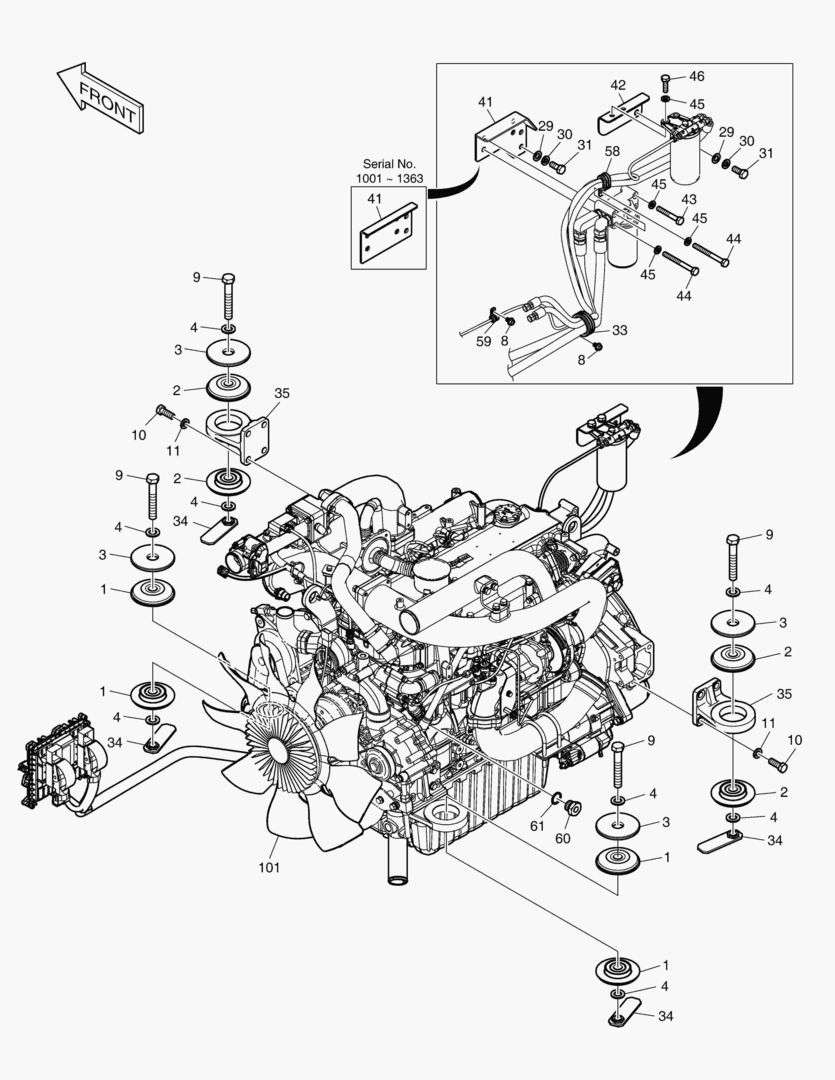 МОНТАЖ ДВИГАТЕЛЯ