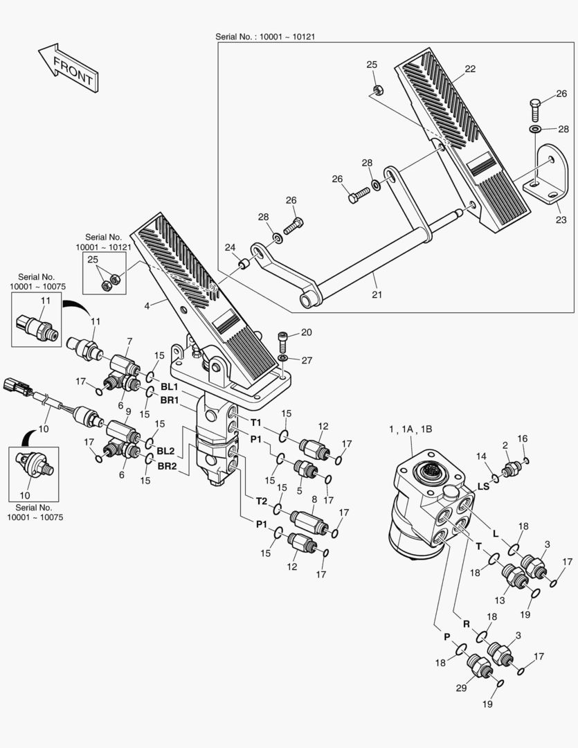 5950 BRAKE PEDAL VALVE & STEER UNIT(OPT)