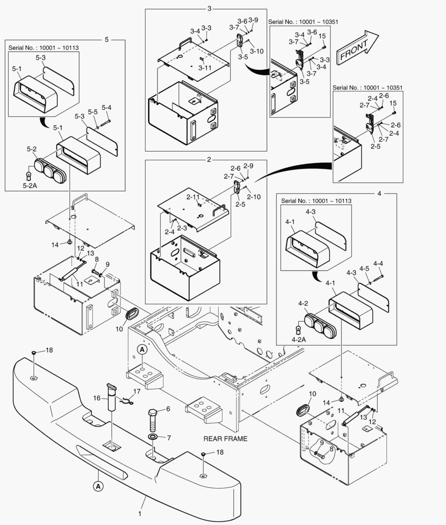1380 COUNTER WEIGHT & REAR LAMP
