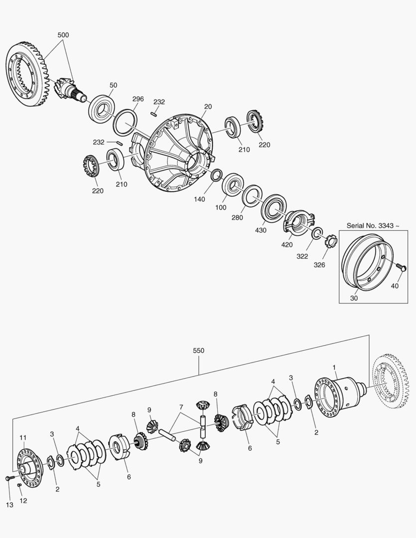 Спецтехника 3360 DIFFERENTIAL CARRIER-REAR AXLE [3001~10381] - главное фото