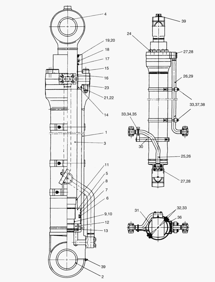 ЦИЛИНДР КОВША-РУКОЯТЬ 6 м