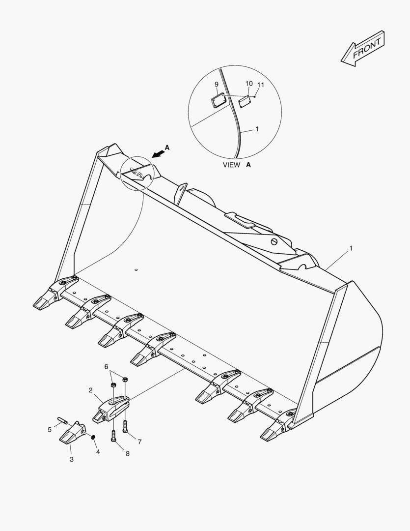 5620 BUCKET - 4.0гЋҐ TOOTH 3270mm