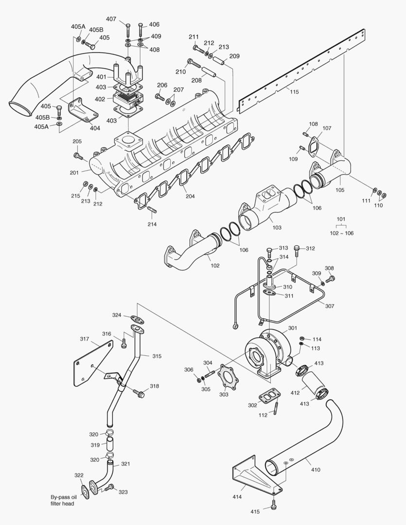 023 INTAKE & EXHAUST MANIFOLD